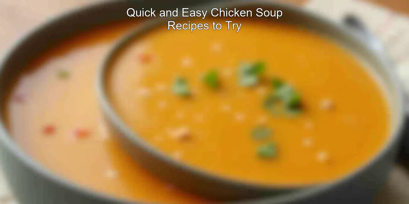 Quick and Easy Chicken Soup Recipes to Try