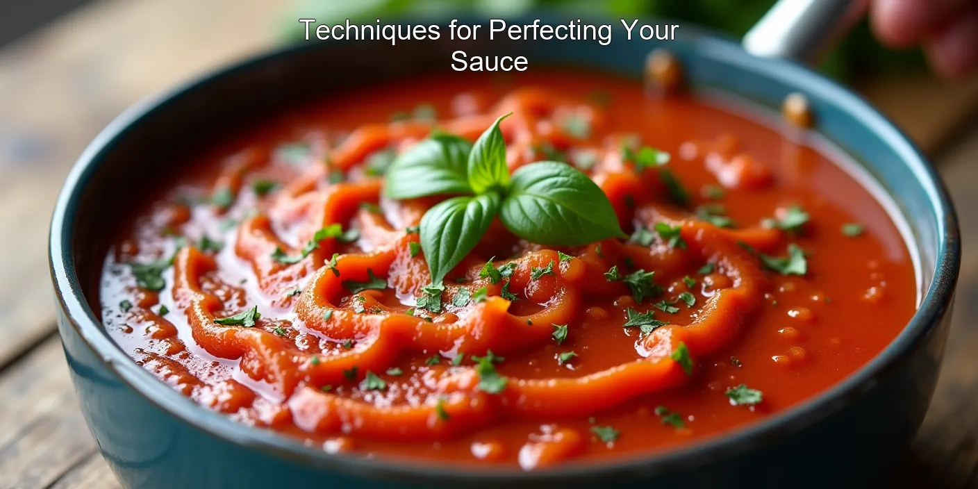 Techniques for Perfecting Your Sauce